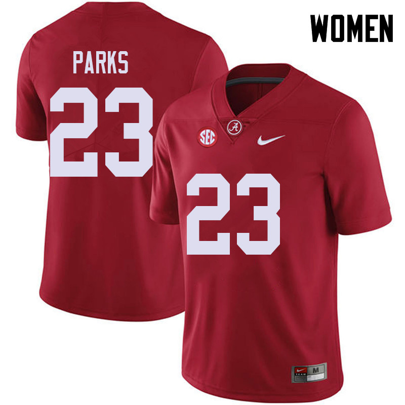 Women #23 Jarez Parks Alabama Crimson Tide College Football Jerseys Sale-Red